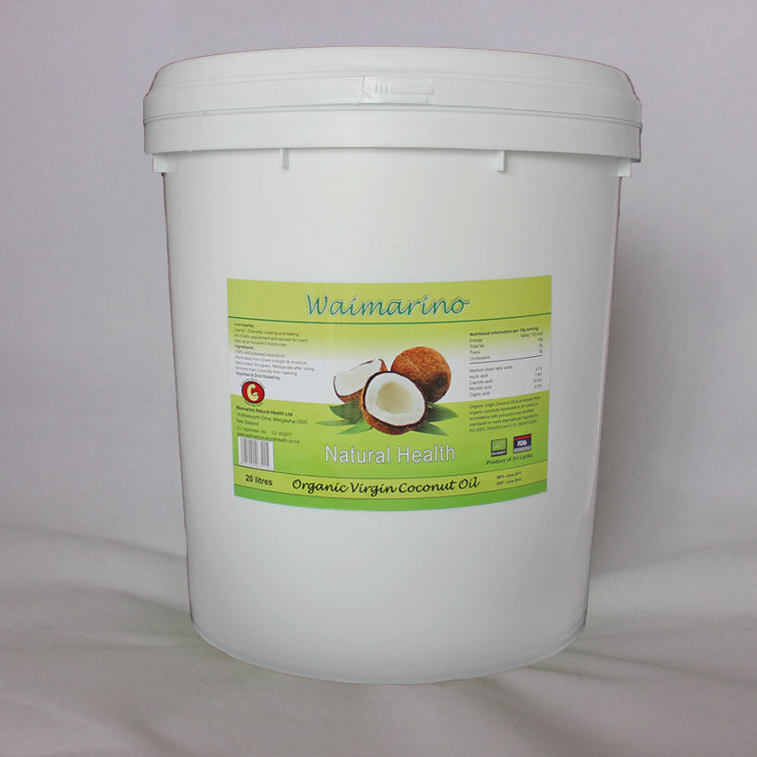 Coconut oil 20 litres - Waimarino Natural Health 20 litre organic virgin coconut oil